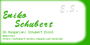 eniko schubert business card